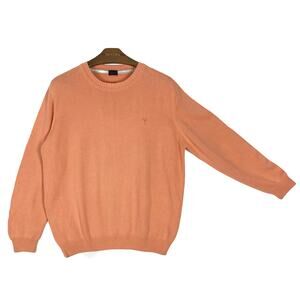 NWOT JOOP! Sweater 56/US L Orange Logo Embroidery Crewneck Long Sleeve Cotton